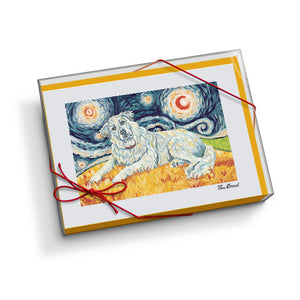 Great Pyrenees Starry Night Notecard Set