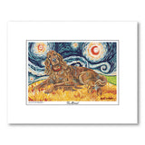 Irish Setter Starry Night Matted Print