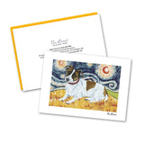 Jack Russell Terrier Starry Night Notecard Set