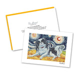 Japanese Chin Starry Night Notecard Set