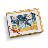 Japanese Chin Starry Night Notecard Set