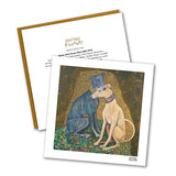 Greyhound Kiss Notecard