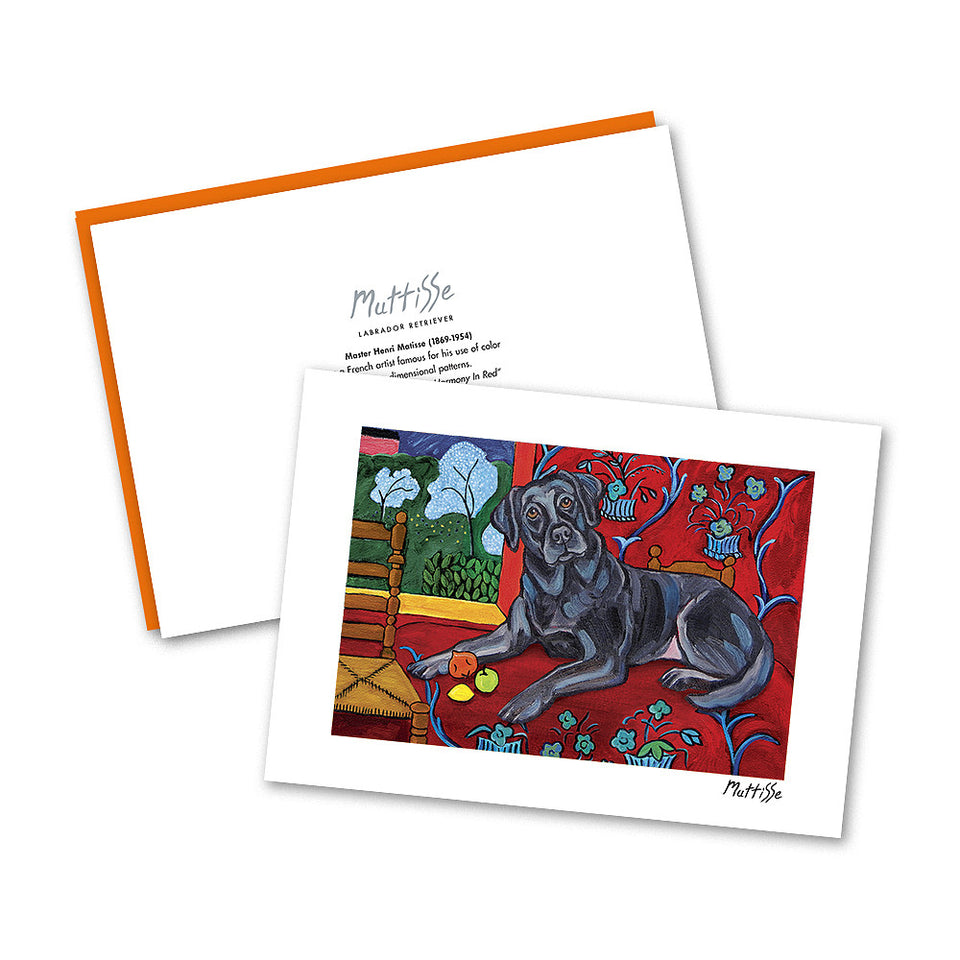 Labrador Retriever Black Muttisse Notecard Set