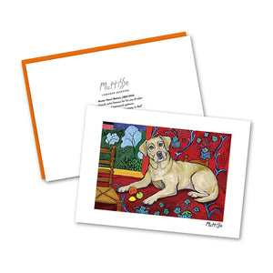 Labrador Retriever Yellow Muttisse Notecard Set