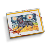 Labrador Black Starry Night Notecard Set