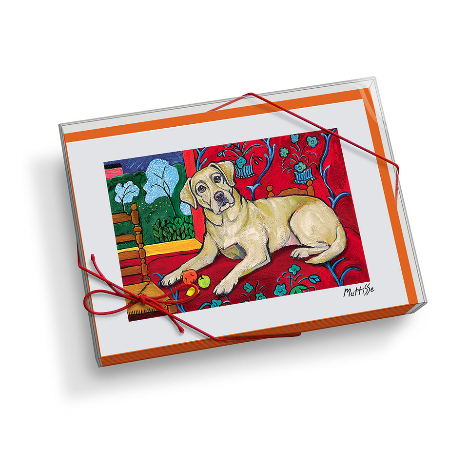 Labrador Retriever Yellow Muttisse Notecard Set