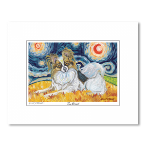 Papillon Starry Night Matted Print