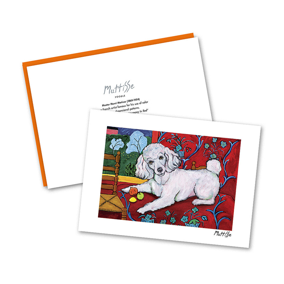 Poodle Muttisse Notecard Set