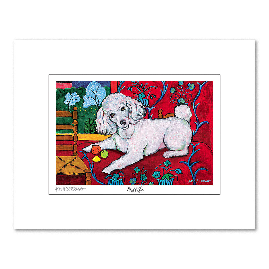 Poodle Muttisse Matted Print