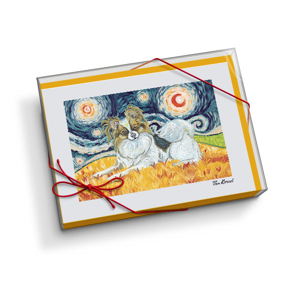 Papillon Starry Night Notecard Set