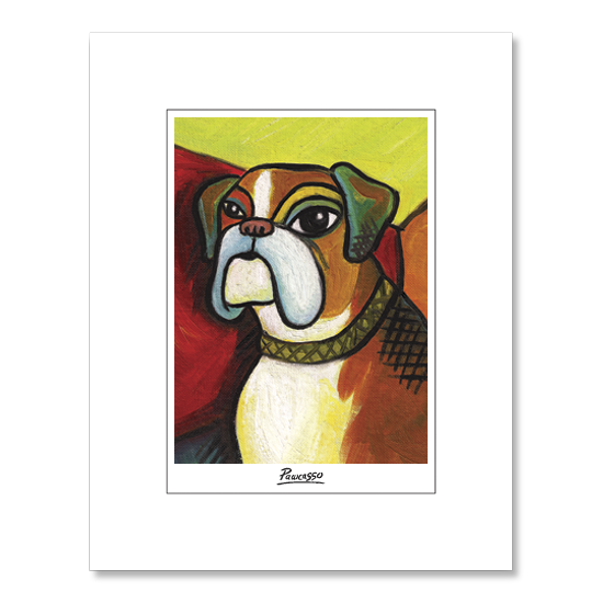 Boxer Pawcasso Matted Print