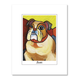 Bulldog Pawcasso Matted Print