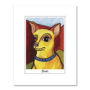 Chihuahua Pawcasso Matted Print