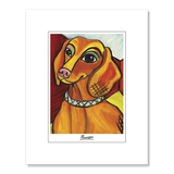 Dachshund Pawcasso Matted Print