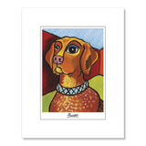 German Shorthair Pointer Pawcasso Matted Print