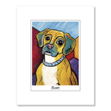 Puggle Pawcasso Matted Print