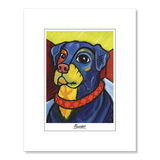 Rottweiler Pawcasso Matted Print