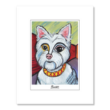 West Highland Terrier Pawcasso Matted Print