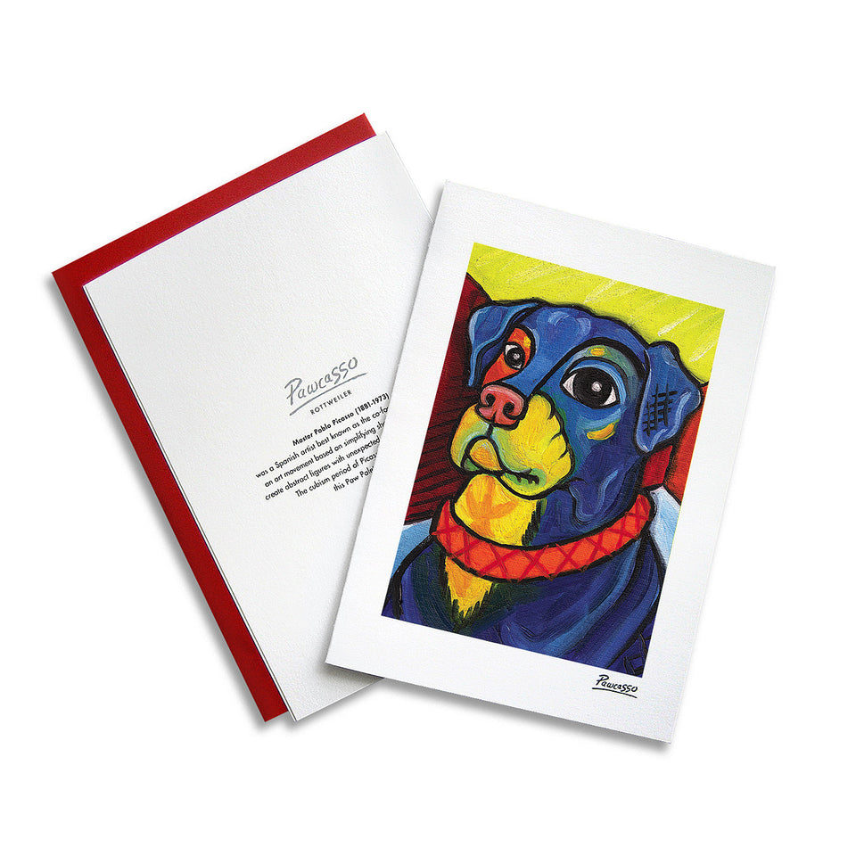 Rottweiler Pawcasso Notecard Set