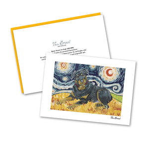 Rottweiler Starry Night Notecard Set
