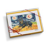 Rottweiler Starry Night Notecard Set