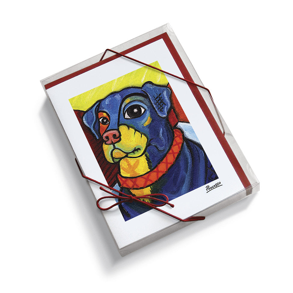 Rottweiler Pawcasso Notecard Set