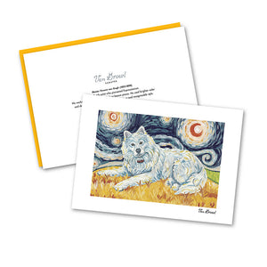 Samoyed Starry Night Notecard Set