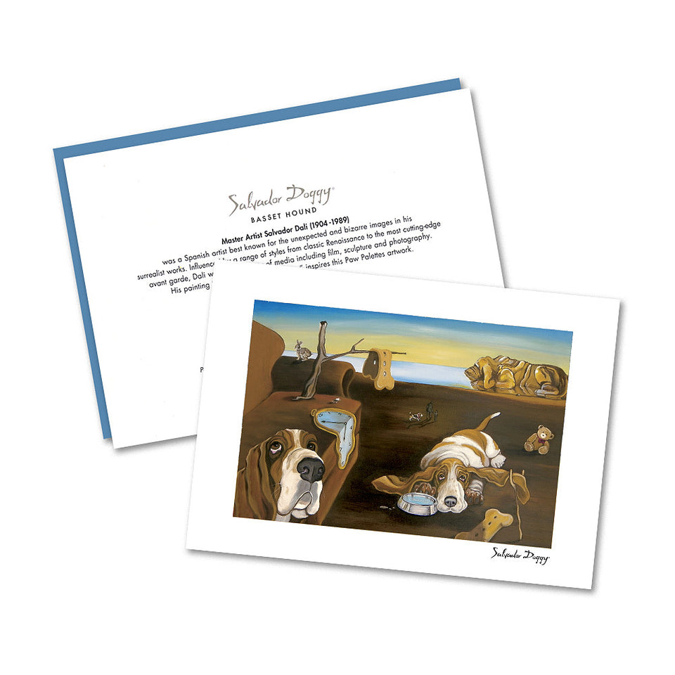 Basset Hound Salvador Doggy Notecard Set