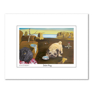 Pug Salvador Doggy Matted Print