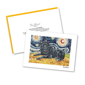Schipperke Starry Night Notecard Set
