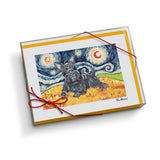 Scottish Terrier Starry Night Notecard Set