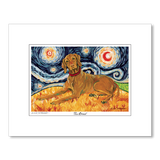 Vizsla Starry Night Matted Print