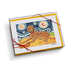 Vizsla Starry Night Notecard Set