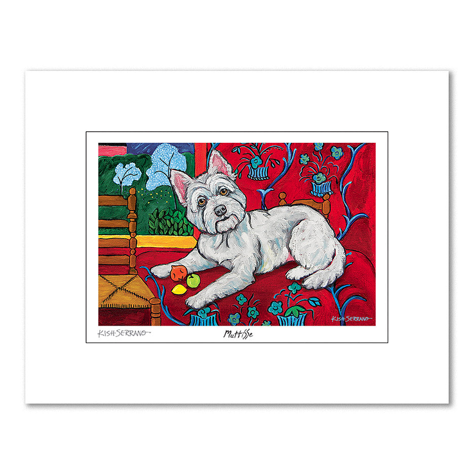 West Highland Terrier Muttisse Matted Print