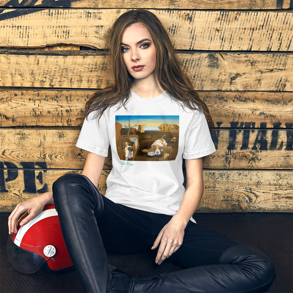 Basset Hound Art T-shirt inspired by Dali