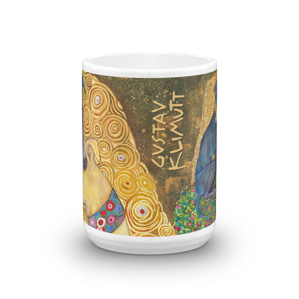 Greyhound Coffee Mug- Art Inspired by Gustav Klimt