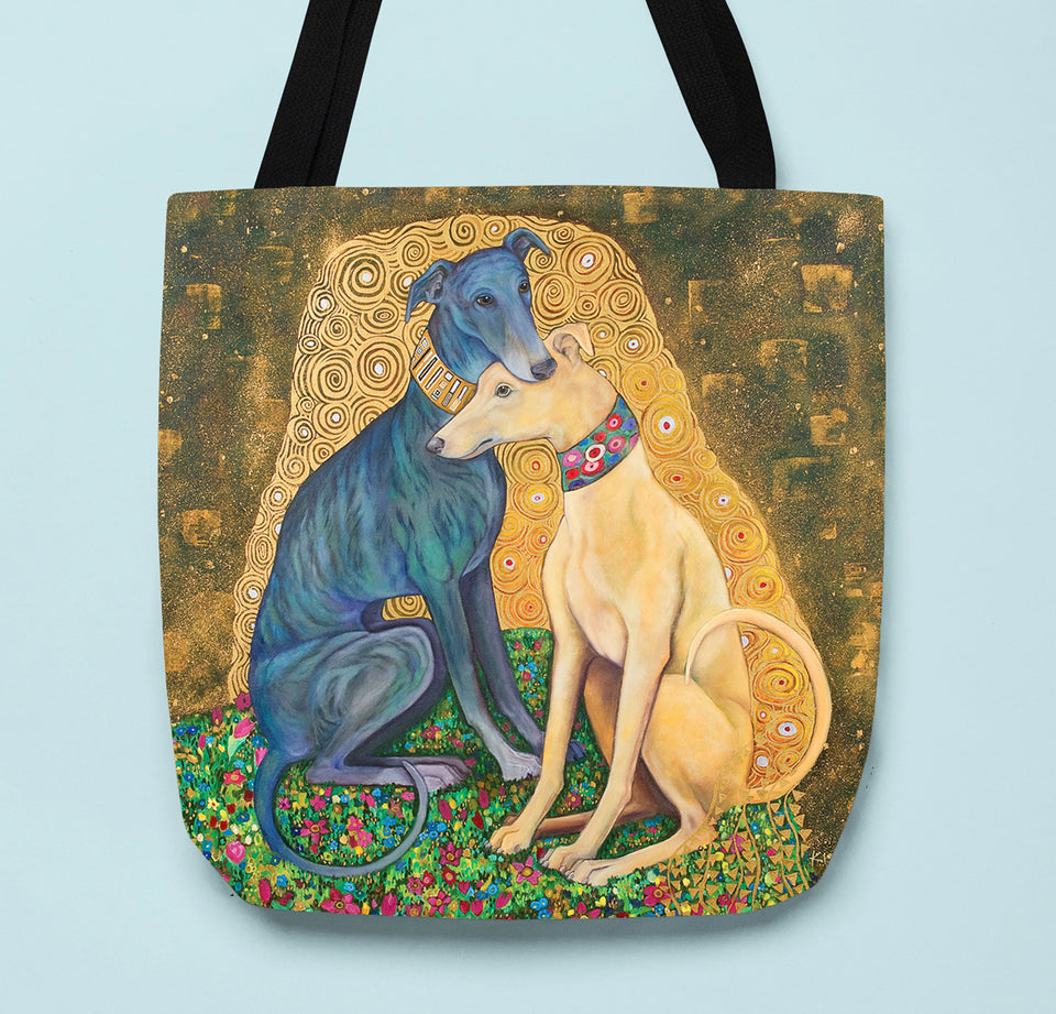 Greyhound Tote Bag - Art Inspired by Gustav Klimt