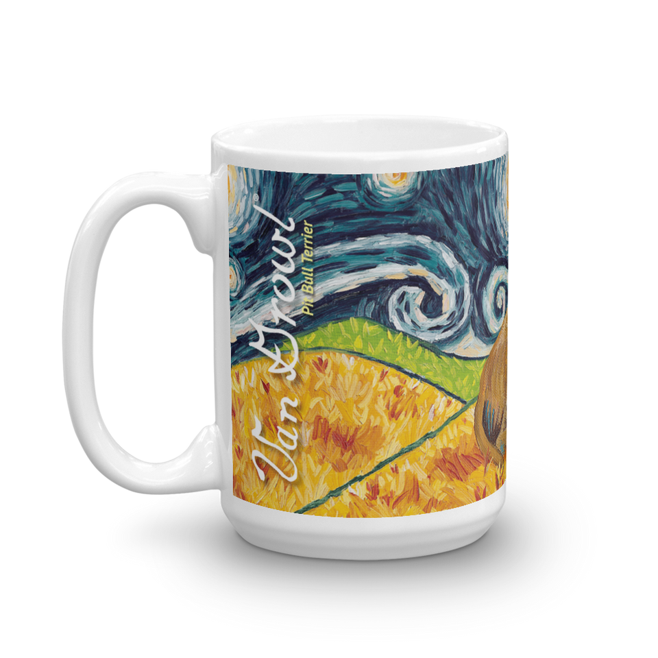 Pit Bull Terrier (tan) STARRY NIGHT Mug-15oz