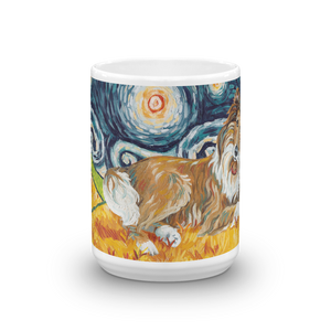 Collie (dark face) STARRY NIGHT Mug-15oz