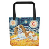 Cavalier King Charles (blenheim) STARRY NIGHT Tote