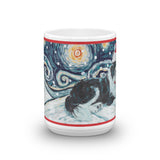 Border Collie Snowy Night Mug - 15oz