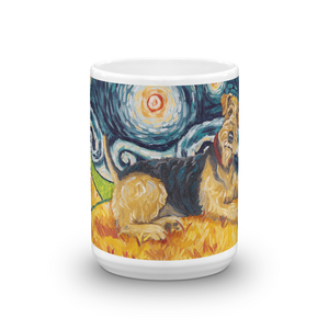 Airedale Terrier STARRY NIGHT Mug-15oz