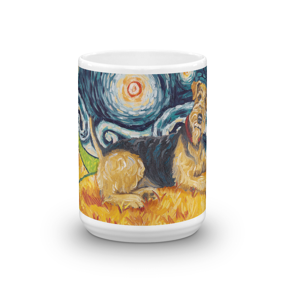 Airedale Terrier STARRY NIGHT Mug-15oz