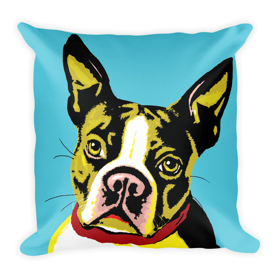 Boston Terrier WOOFHOL Pillow