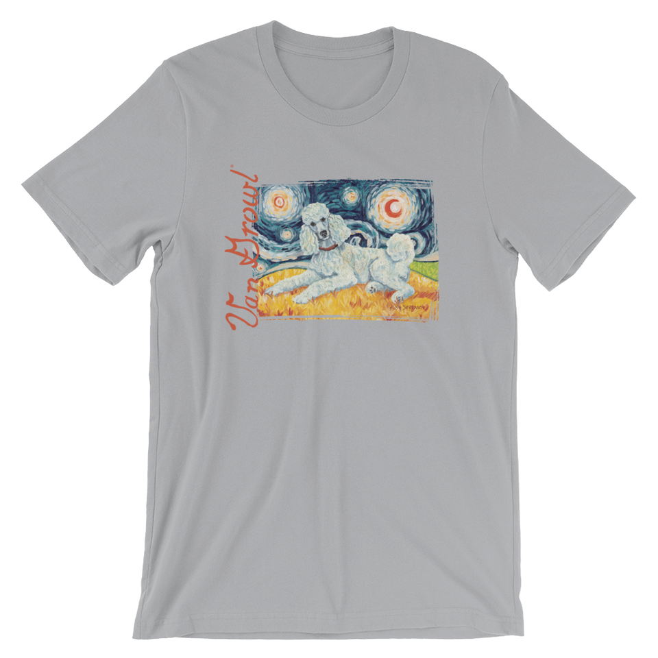 Poodle  (Standard - white)  STARRY NIGHT T-Shirt