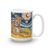 Pit Bull Terrier (tan) STARRY NIGHT Mug-15oz