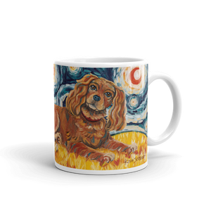 Cavalier King Charles (ruby) STARRY NIGHT Mug-15oz