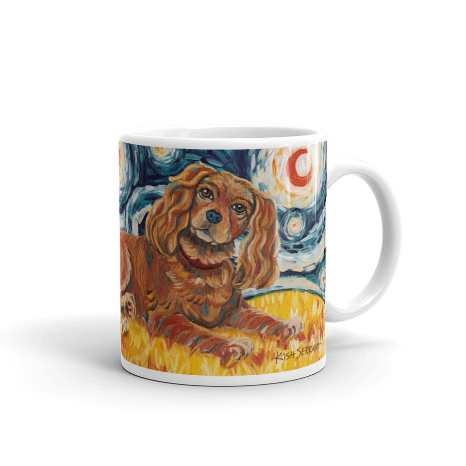 Cavalier King Charles (ruby) STARRY NIGHT Mug-15oz