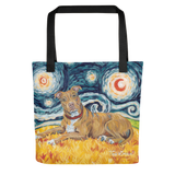 Pit Bull Terrier (tan) STARRY NIGHT Tote