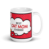 Cat, Coffee Mug, Cat Lover Gift, Personalized Mug, Best Cat Mom, Personalized Gift, Pop Art Mug